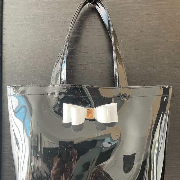 not for sale Ted Baker Black Solid and bow Small Plastic Tote - Picture 6 of 13